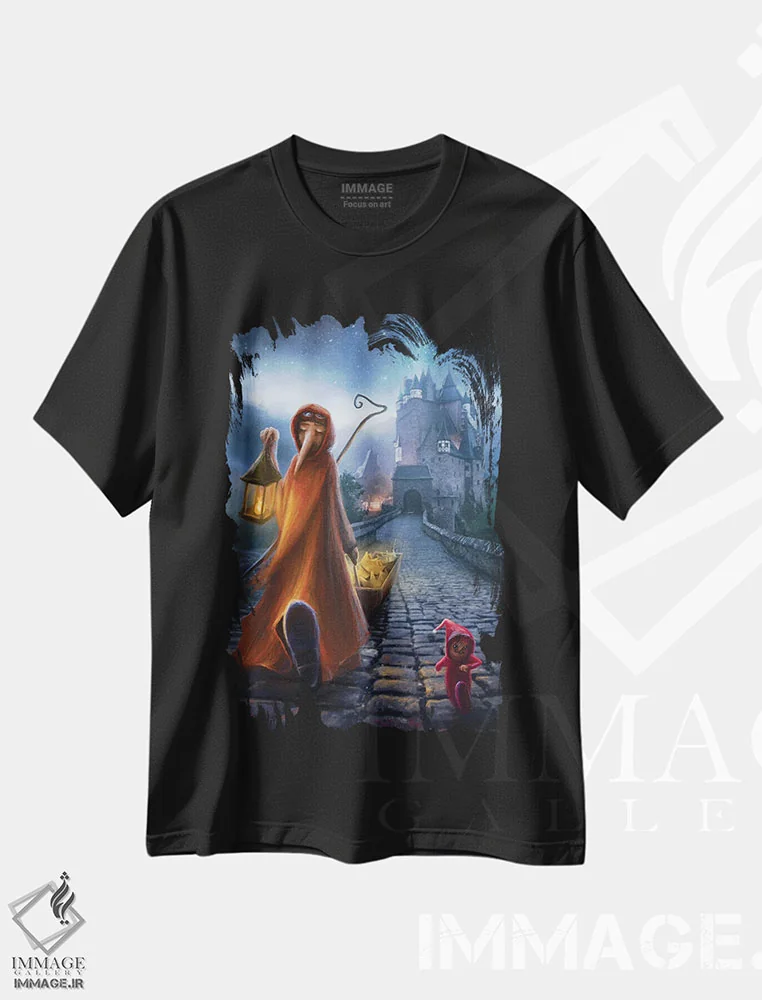 تیشرت مشکی طرح دار – تیشرت فانتزی ,جمع کنندهٔ تاج اثر ماتیلدا کونه کا immage.ir