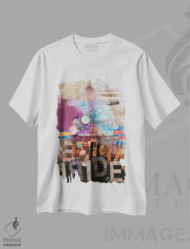 تیشرت سفید طرح دار – تیشرت هنری ,پایداری I اثر مری مارلی immage.ir