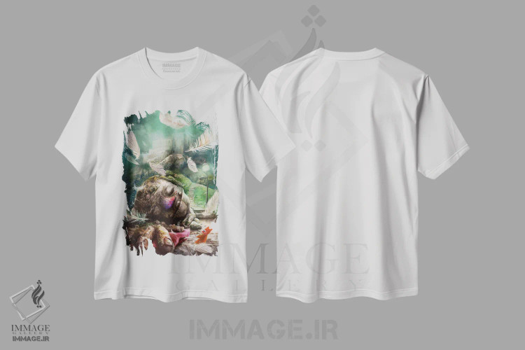 تیشرت سفید طرح دار – تیشرت فانتزی ,هیولای خواب آلود اثر ماتیلدا کونه کا immage.ir
