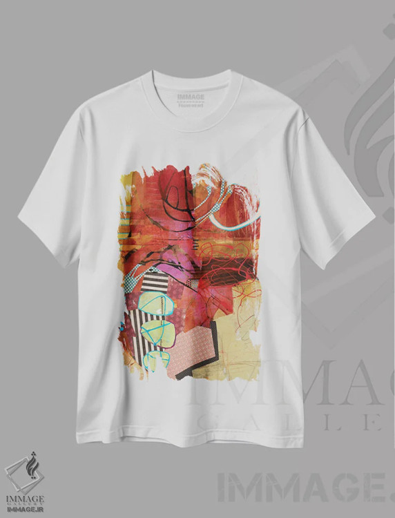 تیشرت سفید طرح دار – تیشرت هنری ,آخرین رژه اثر مری مارلی فروشگاه ایماژ