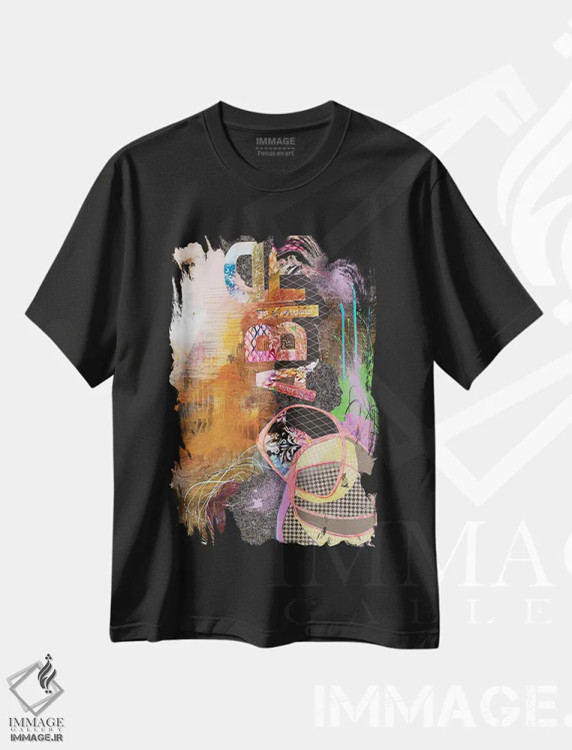 تیشرت مشکی طرح دار – تیشرت هنری ,پایداری II اثر مری مارلی immage.ir