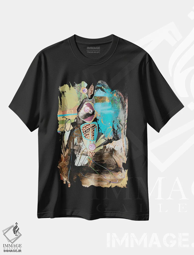 تیشرت مشکی طرح دار – تیشرت هنری ,به اطلاع هر که مربوط باشد اثر مری مارلی فروشگاه ایماژ