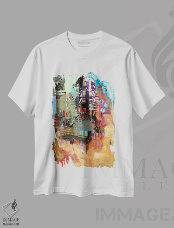 تیشرت سفید طرح دار – تیشرت هنری ,باقی ماندن اثر مری مارلی immage.ir