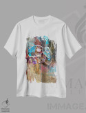 تیشرت سفید طرح دار – تیشرت گرافیکی ,انفجار اثر مری مارلی فروشگاه ایماژ