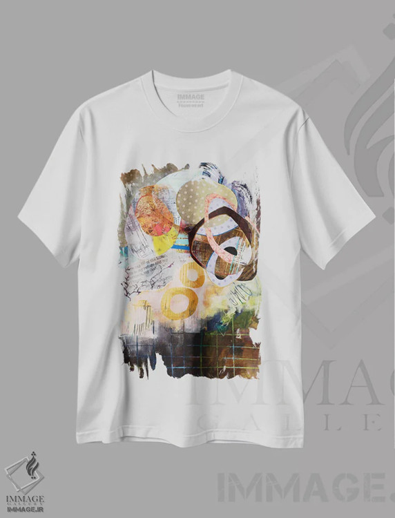 تیشرت سفید طرح دار – تیشرت هنری ,بال زدن لرزان اثر مری مارلی فروشگاه ایماژ