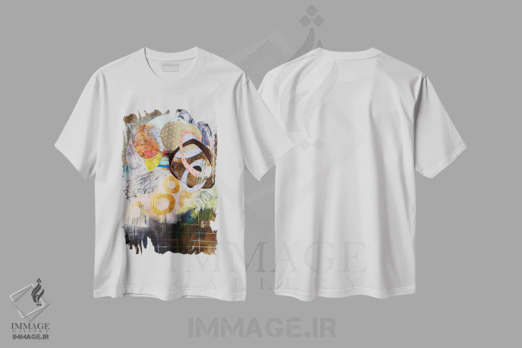 تیشرت سفید طرح دار – تیشرت هنری ,بال زدن لرزان اثر مری مارلی فروشگاه ایماژ