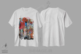 تیشرت سفید طرح دار – تیشرت هنری ,رهایش کن اثر مری مارلی immage.ir
