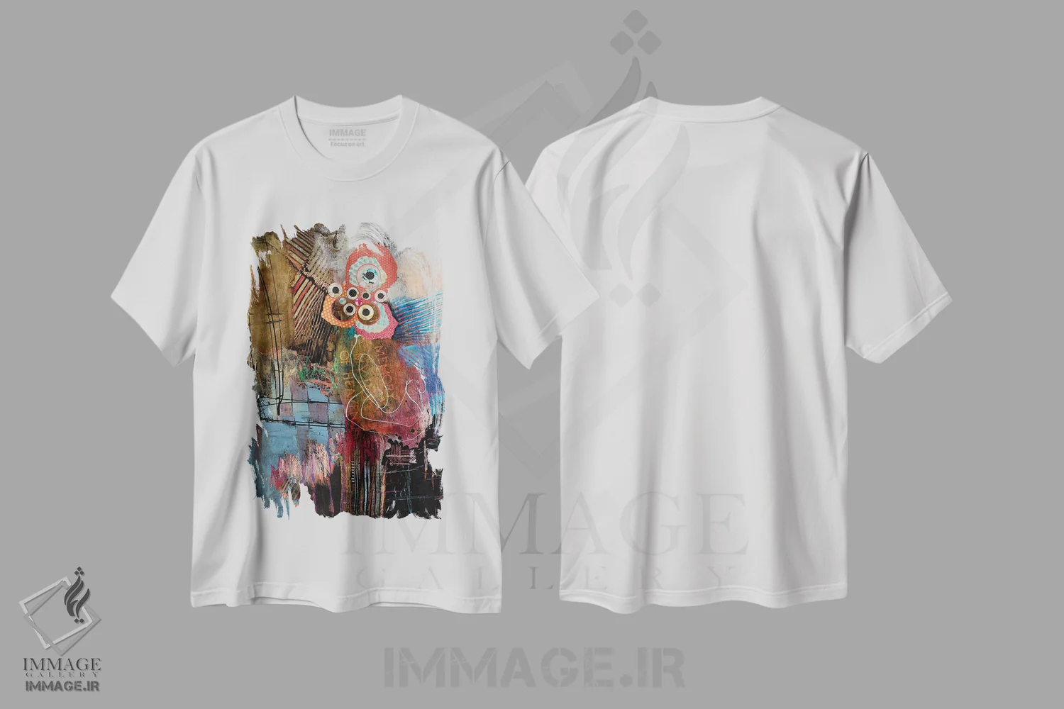 تیشرت سفید طرح دار – تیشرت هنری ,نمایش درست کن اثر مری مارلی immage.ir