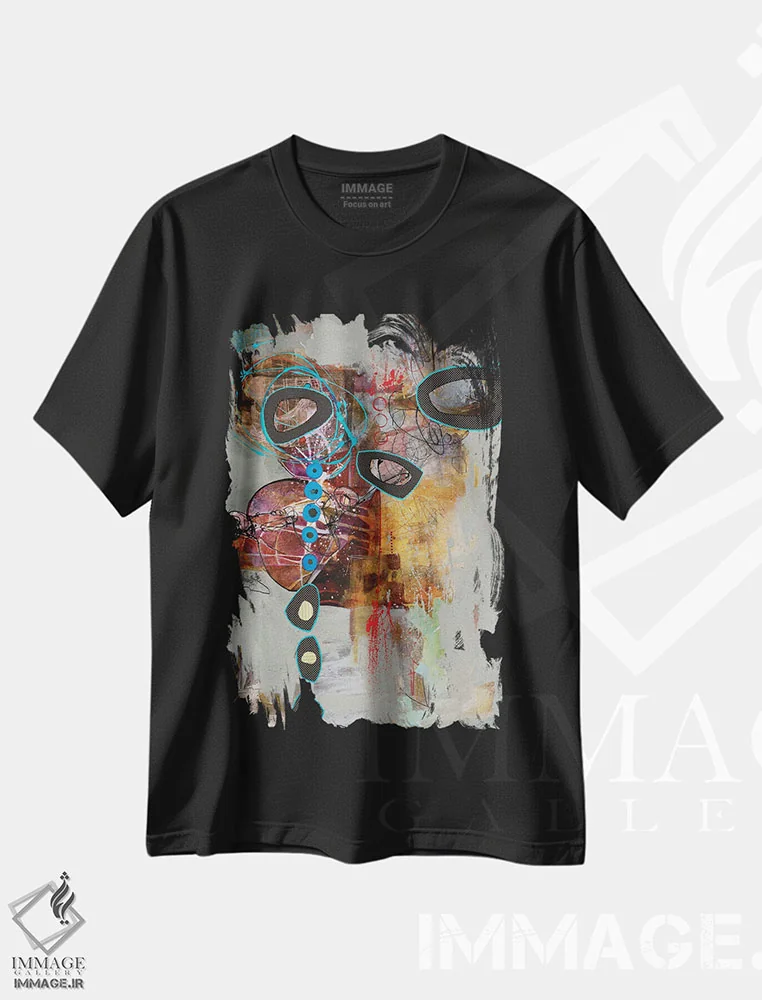 تیشرت مشکی طرح دار – تیشرت هنری ,سخنان پرزرق و برق اثر مری مارلی فروشگاه ایماژ