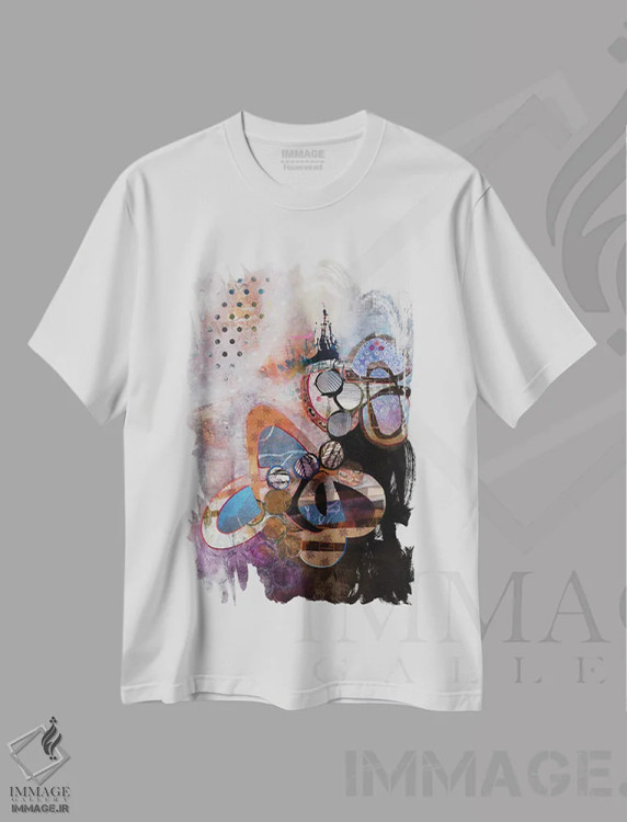 تیشرت سفید طرح دار – تیشرت گرافیکی ,عبور کن اثر مری مارلی فروشگاه ایماژ