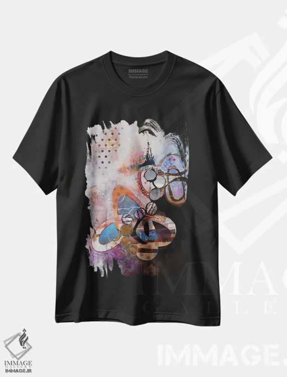 تیشرت مشکی طرح دار – تیشرت گرافیکی ,عبور کن اثر مری مارلی immage.ir