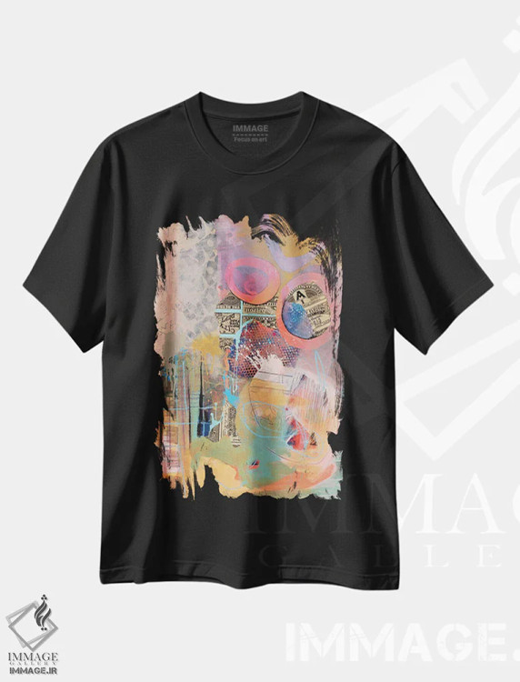 تیشرت مشکی طرح دار – تیشرت هنری ,نقطهٔ محدودیت اثر مری مارلی فروشگاه ایماژ