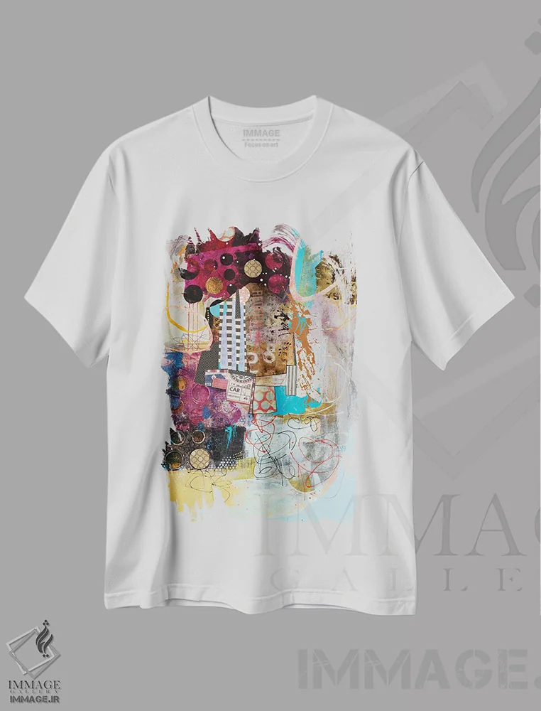 تیشرت سفید طرح دار – تیشرت هنری ,بازخرید کردن اثر مری مارلی فروشگاه ایماژ