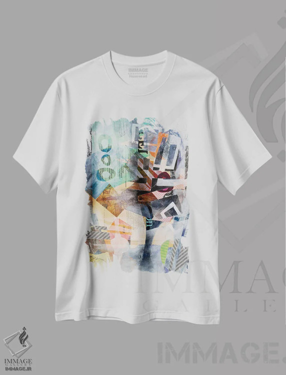 تیشرت سفید طرح دار – تیشرت انتزاعی ,نهایت کمال اثر مری مارلی فروشگاه ایماژ