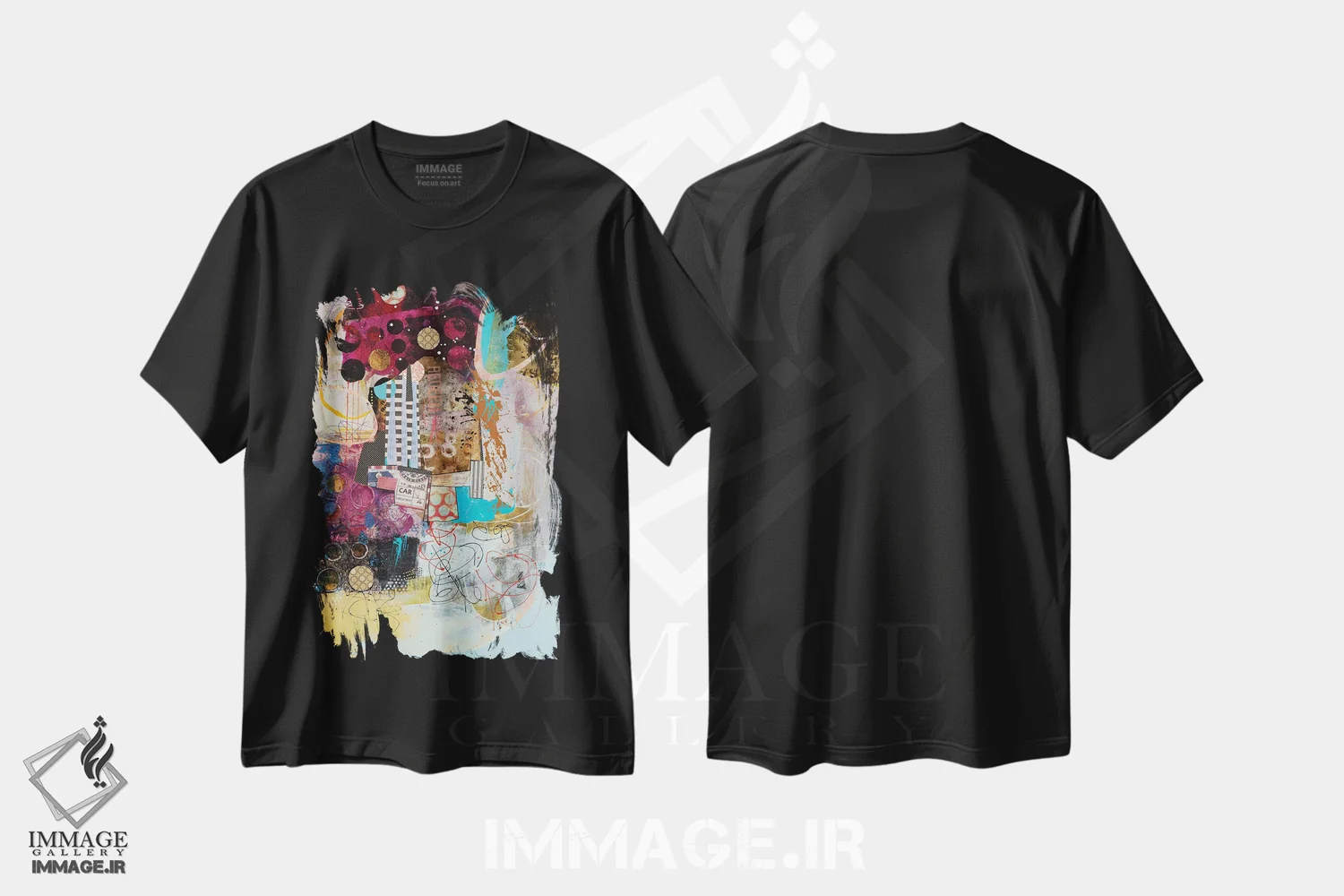 تیشرت مشکی طرح دار – تیشرت هنری ,بازخرید کردن اثر مری مارلی immage.ir