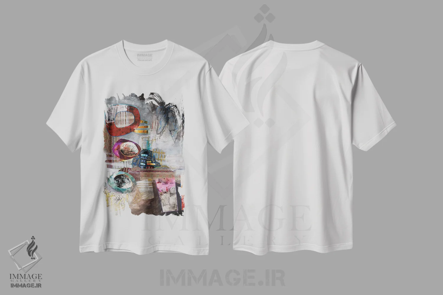 تیشرت سفید طرح دار – تیشرت آبستره ,تعمیر کردن اثر مری مارلی immage.ir