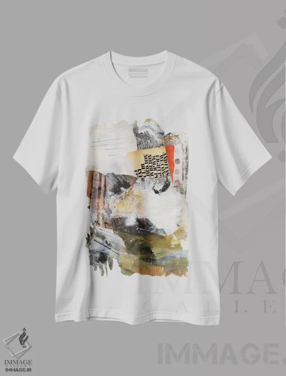 تیشرت سفید طرح دار – تیشرت هنری ,تسلیم شدن اثر مری مارلی فروشگاه ایماژ