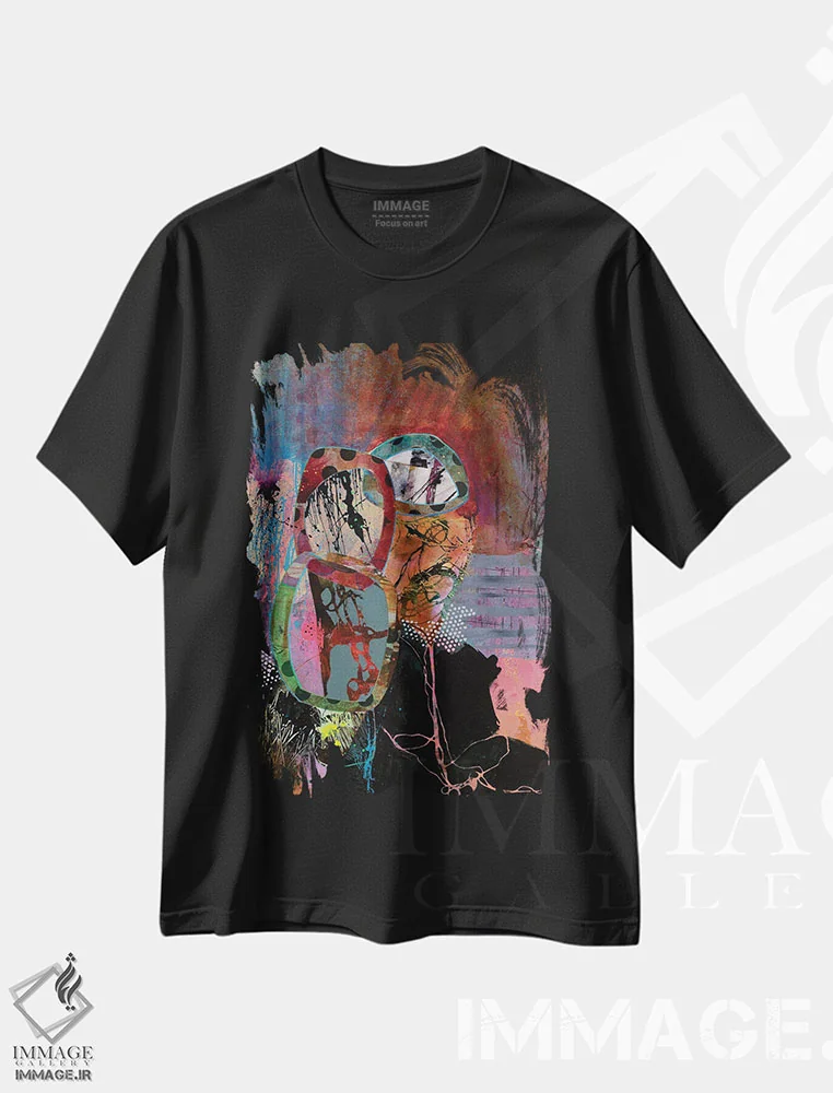 تیشرت مشکی طرح دار – تیشرت هنری ,شورای عجیب اثر مری مارلی فروشگاه ایماژ