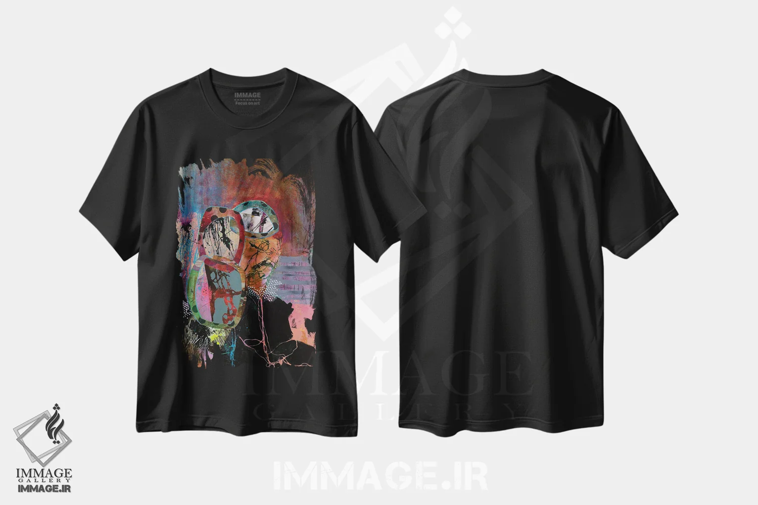 تیشرت مشکی طرح دار – تیشرت هنری ,شورای عجیب اثر مری مارلی فروشگاه ایماژ