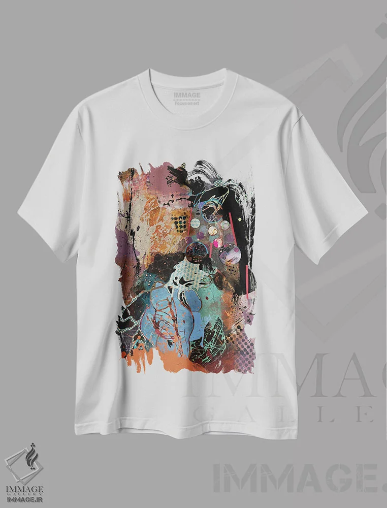 تیشرت سفید طرح دار – تیشرت گرافیکی ,پایین را نگاه نکن اثر مری مارلی immage.ir