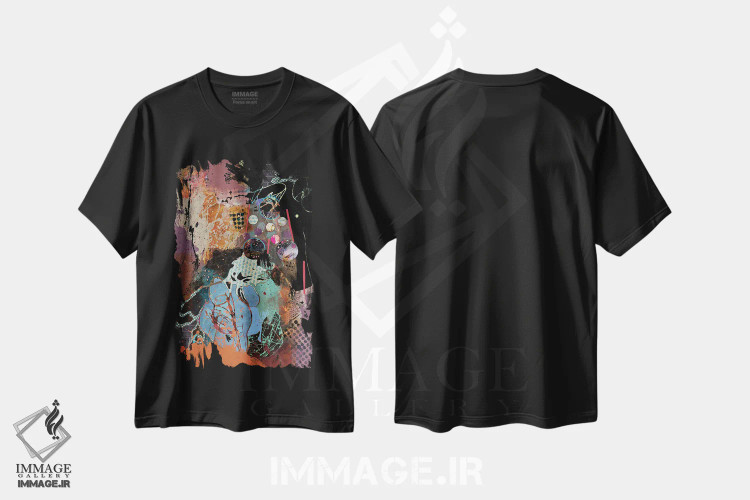 تیشرت مشکی طرح دار – تیشرت گرافیکی ,پایین را نگاه نکن اثر مری مارلی فروشگاه ایماژ