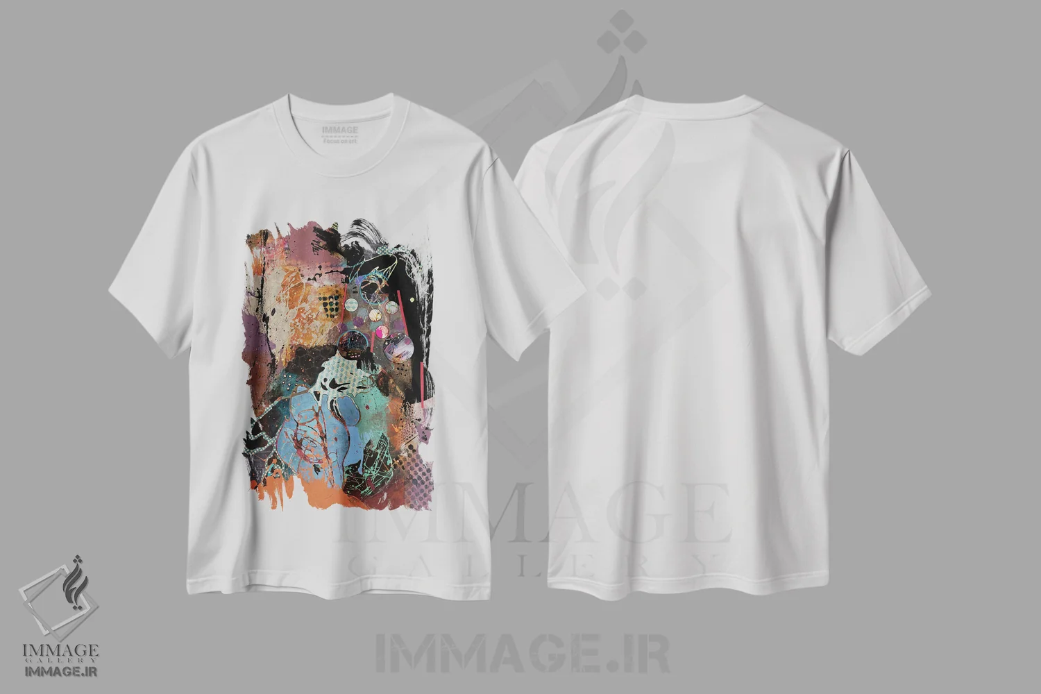 تیشرت سفید طرح دار – تیشرت گرافیکی ,پایین را نگاه نکن اثر مری مارلی immage.ir