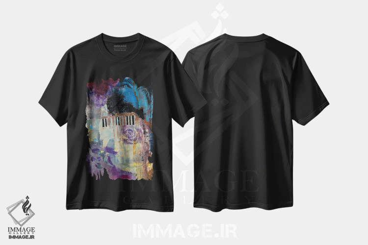 تیشرت مشکی طرح دار – تیشرت گرافیکی ,چشم انداز بصیرت اثر مری مارلی immage.ir