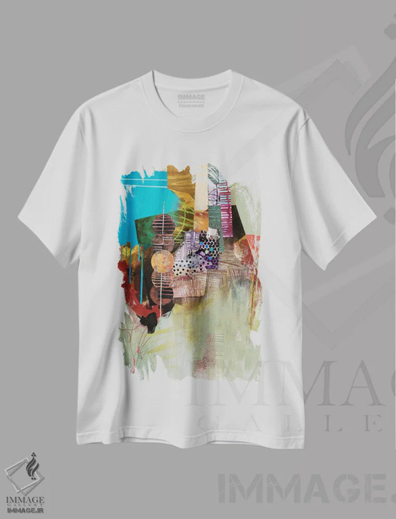 تیشرت سفید طرح دار – تیشرت معنوی ,تسلیم شدن به مرکز اثر مری مارلی immage.ir