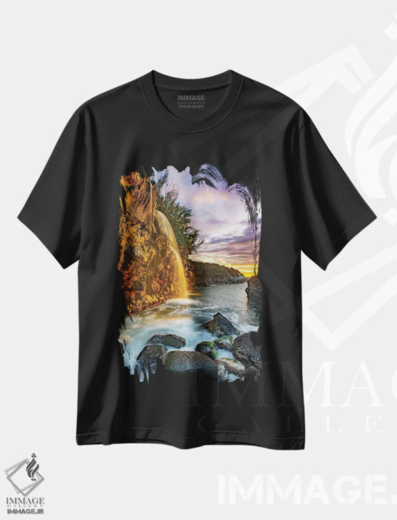 تیشرت مشکی طرح دار – تیشرت هنری ,درخور یک ملکه اثر شین مایرز فروشگاه ایماژ