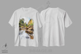 تیشرت سفید طرح دار – تیشرت طبیعت ,سوزن ایائو اثر شین مایرز immage.ir