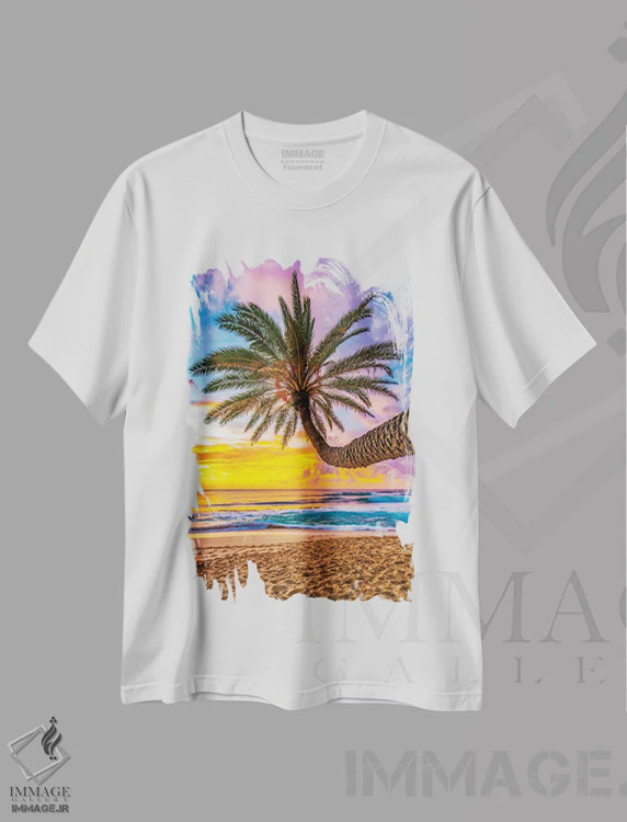 تیشرت سفید طرح دار – تیشرت طبیعت ,آن درخت اثر شین مایرز فروشگاه ایماژ