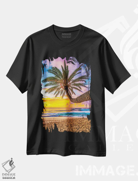تیشرت مشکی طرح دار – تیشرت طبیعت ,آن درخت اثر شین مایرز immage.ir