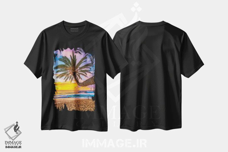 تیشرت مشکی طرح دار – تیشرت طبیعت ,آن درخت اثر شین مایرز immage.ir