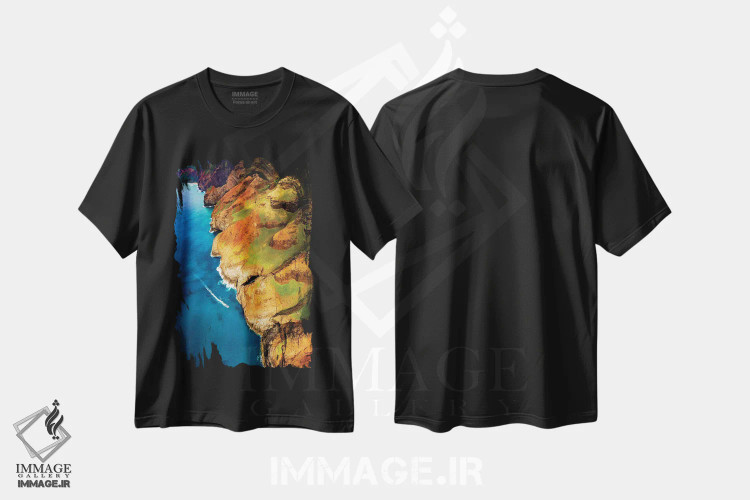 تیشرت مشکی طرح دار – تیشرت طبیعت ,کوا مامو اثر شین مایرز فروشگاه ایماژ