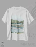 تیشرت سفید طرح دار – تیشرت طبیعت ,منظره ملایم II اثر مایا وودز immage.ir