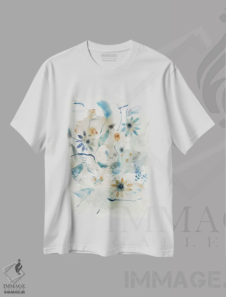 تیشرت سفید طرح دار – تیشرت گیاهان ,گیاهان جنگلی I اثر مایا وودز فروشگاه ایماژ
