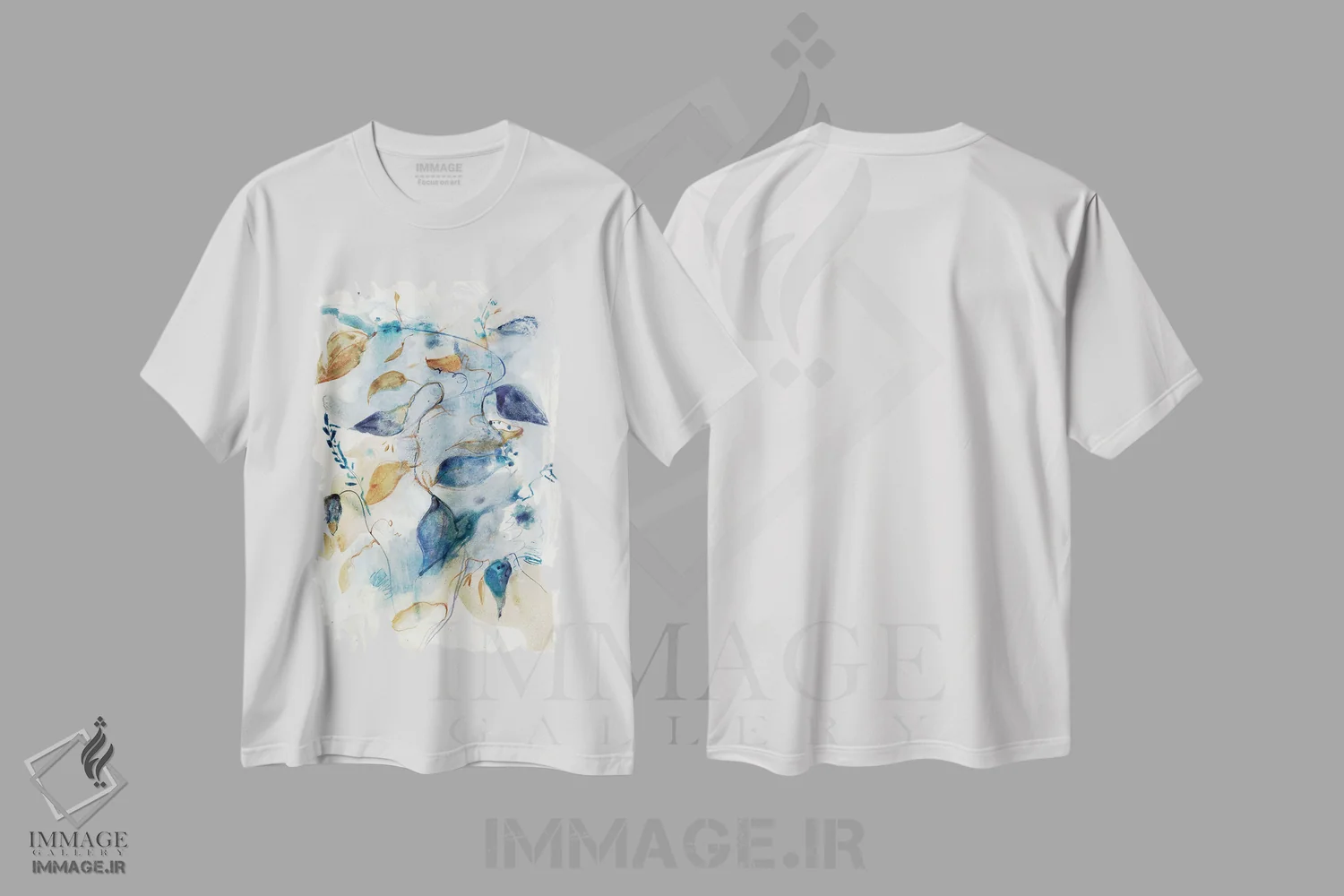 تیشرت سفید طرح دار – تیشرت طبیعت ,گیاهان جنگلی II اثر مایا وودز immage.ir