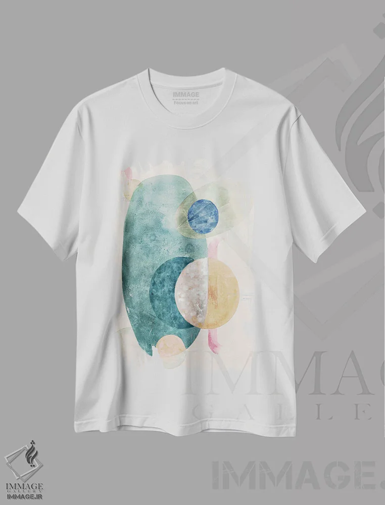 تیشرت سفید طرح دار – تیشرت کیهانی ,سحابی I اثر مایا وودز immage.ir