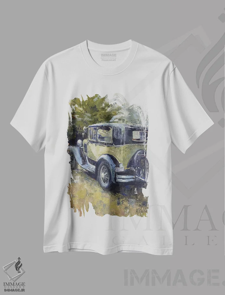 تیشرت سفید طرح دار – تیشرت وینتیج ,ماجراجویی اثر مری هابلی immage.ir