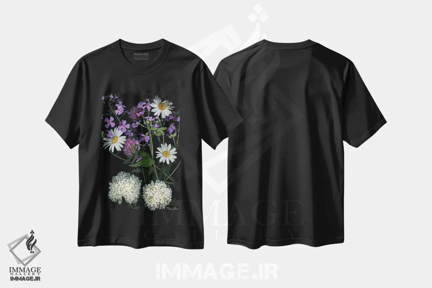 تیشرت مشکی طرح دار – تیشرت فانتزی ,پرنتا اثر ماز غنی فروشگاه ایماژ