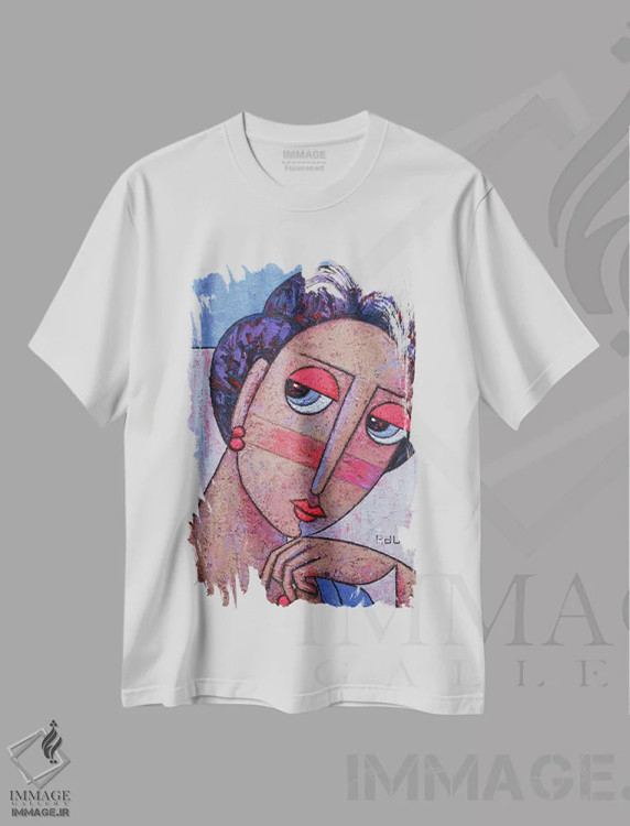 تیشرت سفید طرح دار – تیشرت هنری ,خاطرات اثر آدوبی مایداز مکین دی فروشگاه ایماژ