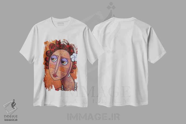 تیشرت سفید طرح دار – تیشرت زنانه ,روز عروسی اثر آدوبی مایداز مکین دی immage.ir
