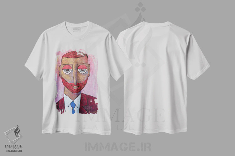 تیشرت سفید طرح دار – تیشرت مردانه ,تمرکز اثر آدوبی مایداز مکین دی فروشگاه ایماژ