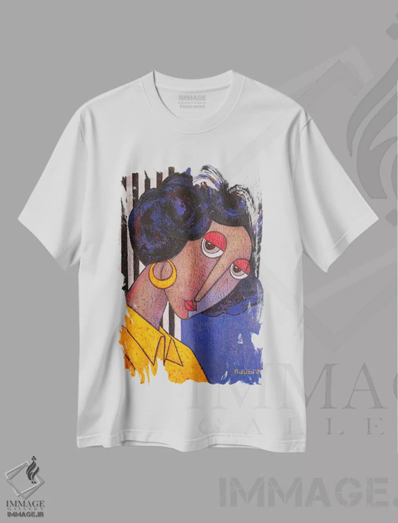 تیشرت سفید طرح دار – تیشرت مد شهری ,دختر شهری اثر آدوبی مایداز مکین دی immage.ir