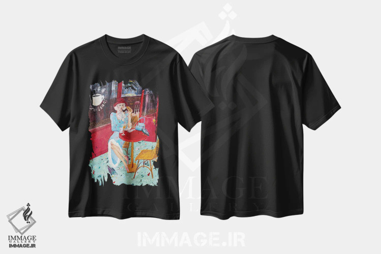 تیشرت مشکی طرح دار – تیشرت فانتزی ,کرواسان اثر آناستازیا مازور-اسکروبوا فروشگاه ایماژ