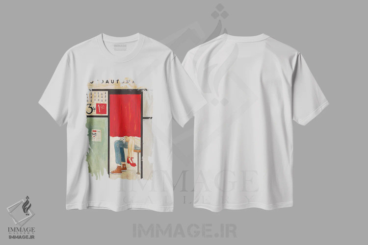 تیشرت سفید طرح دار – تیشرت عاشقانه ,عکس اتوماتیک اثر آناستازیا مازور-اسکروبوا فروشگاه ایماژ