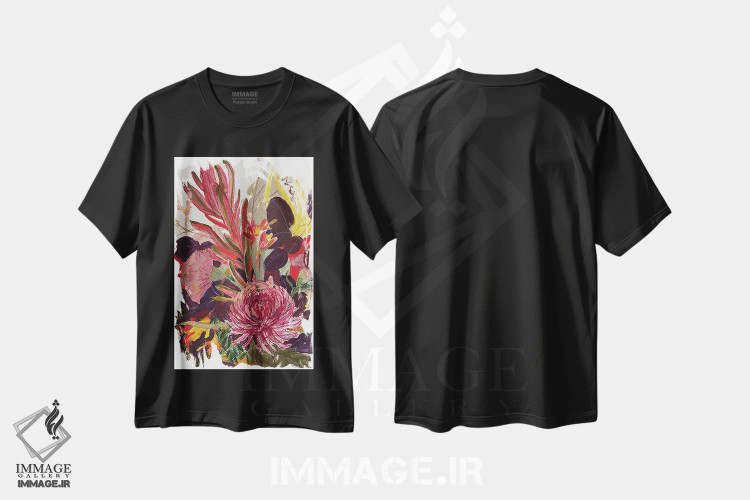 تیشرت مشکی طرح دار – تیشرت کتابخوانی ,مطالعه شبانه اثر آناستازیا مازور-اسکروبوا فروشگاه ایماژ