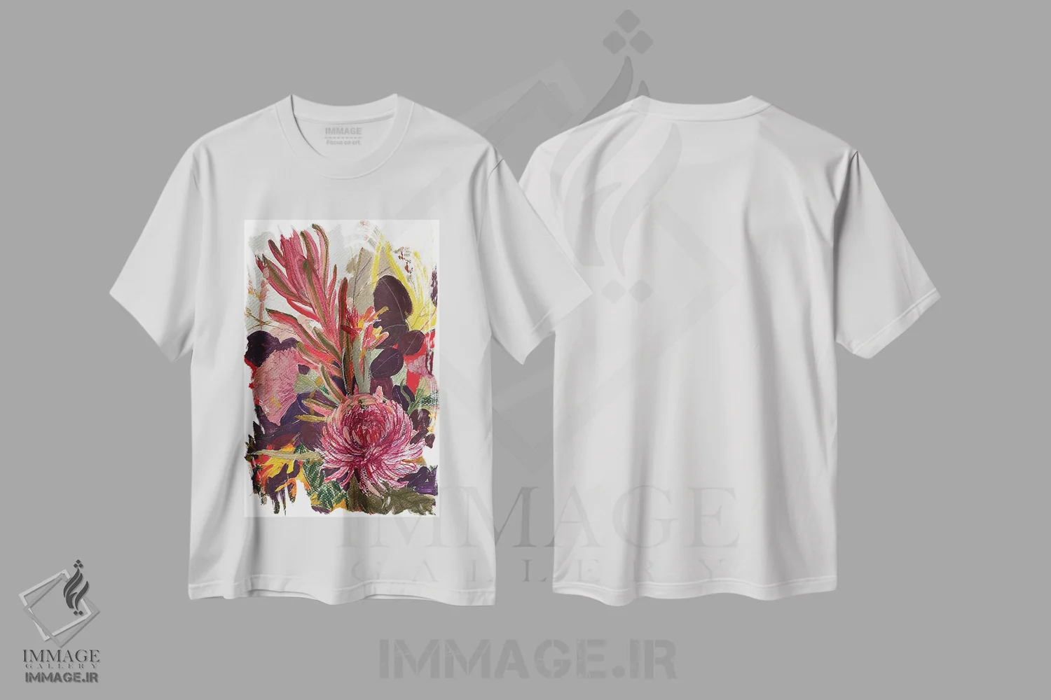 تیشرت سفید طرح دار – تیشرت کتابخوانی ,مطالعه شبانه اثر آناستازیا مازور-اسکروبوا immage.ir