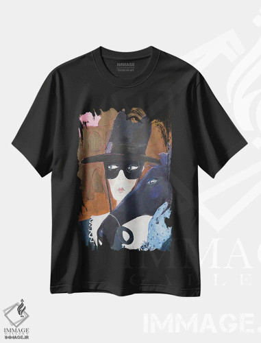 تیشرت مشکی طرح دار – تیشرت مردانه داستانی ,زورّو اثر آناستازیا مازور-اسکروبوا فروشگاه ایماژ