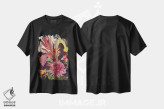 تیشرت مشکی طرح دار – تیشرت هنری انتزاعی ,طرح گل سوم اثر آناستازیا مازور-اسکروبوا immage.ir